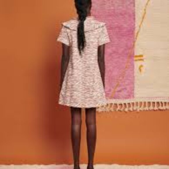 NWT GHOSPELL Zoya Zebra Mini Dress Tan/White Size M - Picture 3 of 6